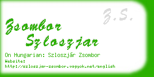 zsombor szloszjar business card
